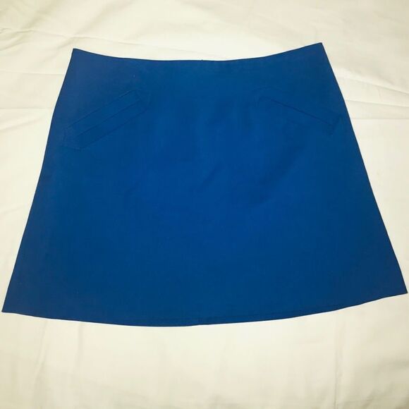 Zara basics vibrant solid blue mini skirt party vacation outfit with pockets - Picture 1 of 9